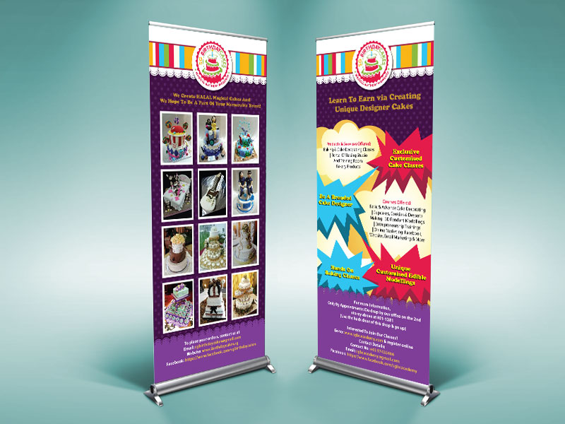 Pull Up Banner Design SG Birthday Cake The Creative Agency Singapore