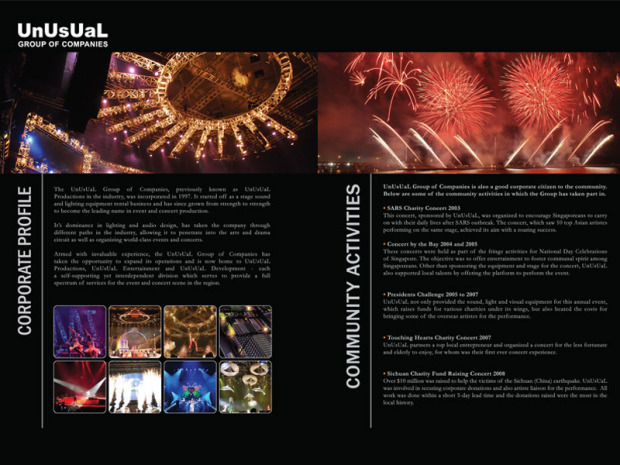 Corporate Brochure Design – UnUsUaL Group