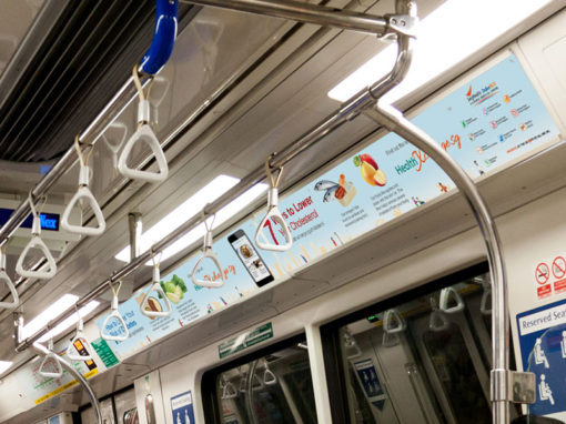 MRT In-Train Advertisement Design for Singapore Health Services
